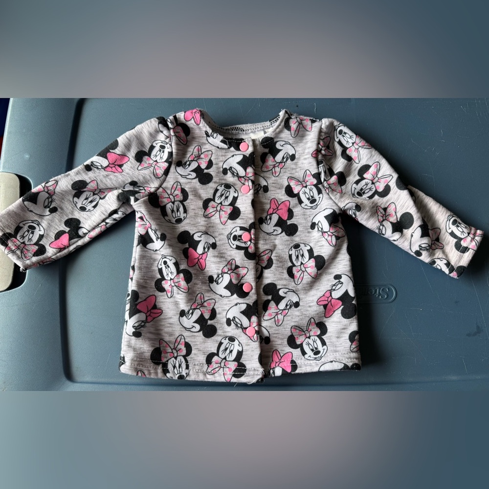 Disney Baby White Fleece Jacket with Mint Logo